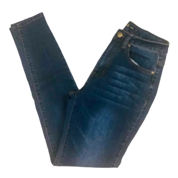 B & G Brand Skinny Distressed Blue Jeans Junior Size 5 - Picture 1 of 9